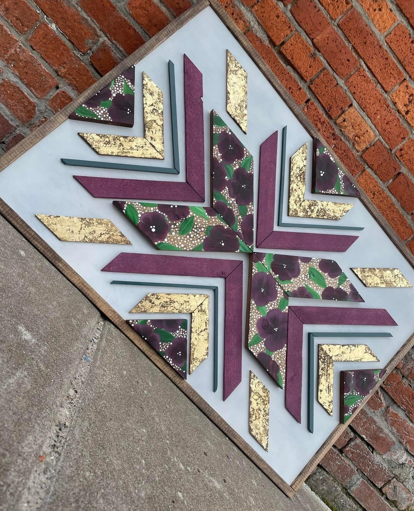 Flower Child Mosaic- Burgundy