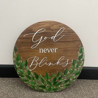 Greenery Family Name Sign- Hand Painted