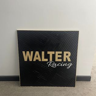 Flat Black Business Sign