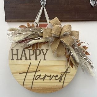 Happy Harvest Wood Round