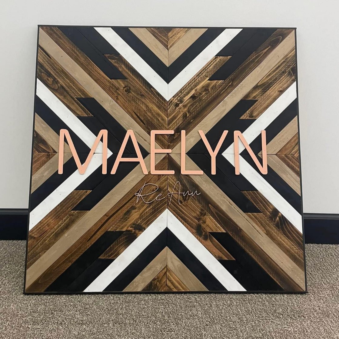 Nursery Square Custom Name Mosaic